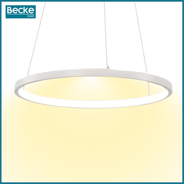 LED-ringlampa loftkökskrona skandinavisk hänglampa 110 cm neutral
