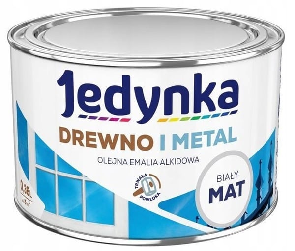 ALKYD EMALJE TIL TRÆ OG METAL HVID MATT 0,36L - 5EMAL.BIM0,4