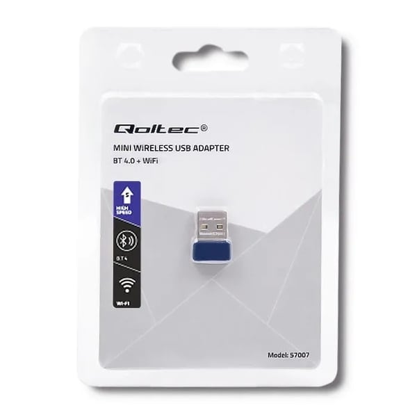 Qoltec Mini Wi-Fi-netværkskort Trådløst BT 4.0 | Standard N