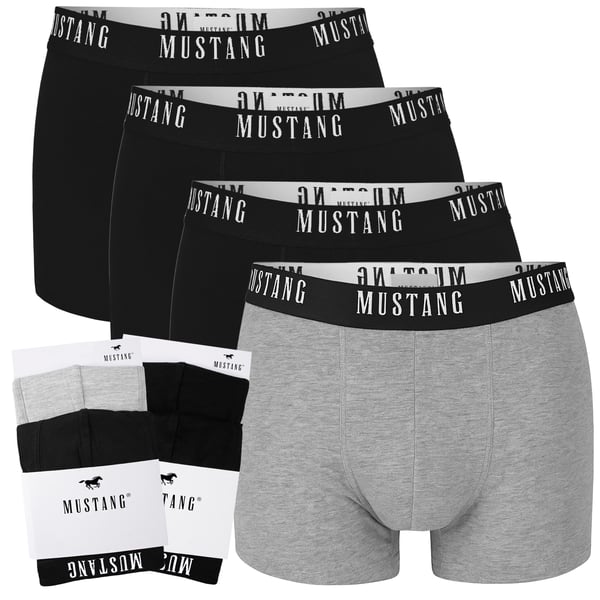 Mustang miesten bokserit, 4-osainen setti, puuvillaa, logolla, koko L