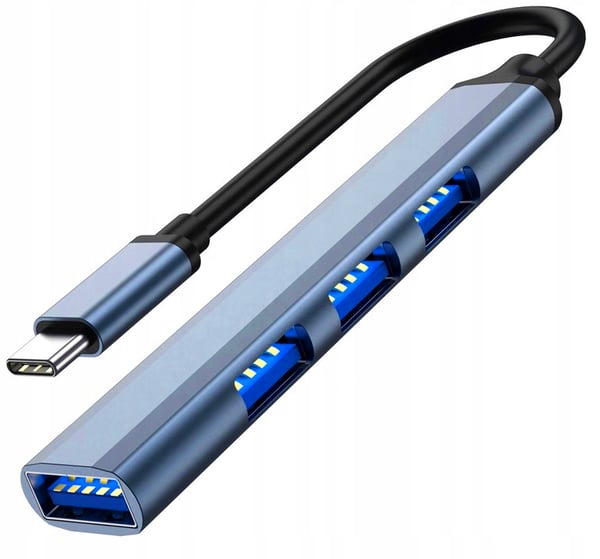 Hubadapter USB-C 4x USB 3.0 portreplikator OTG-splitter