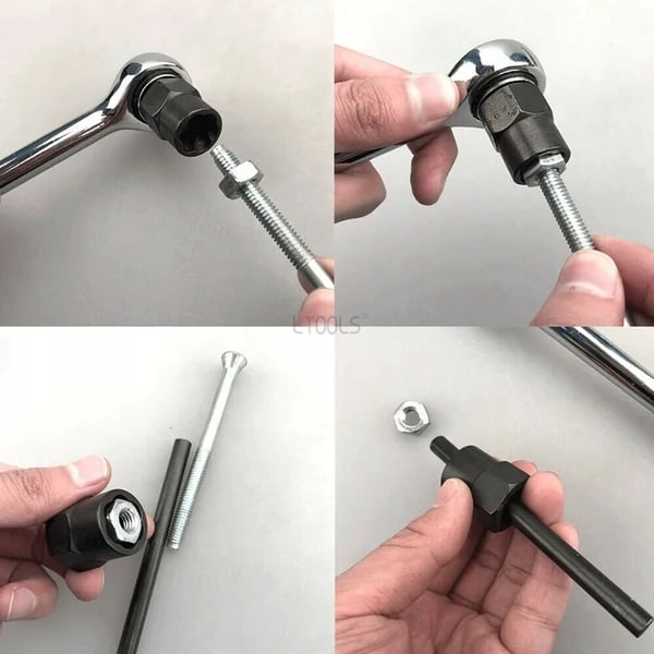 Hulser til beskadigede, behandlede, ødelagte bolte, møtrikker 9-19 mm