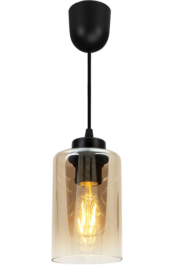 MODERNE ELEGANT HÆNGELAMPE MED GLASSKÆRM