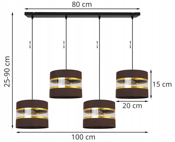 Loftshængende lampe lysekrone lampeskærm moderne