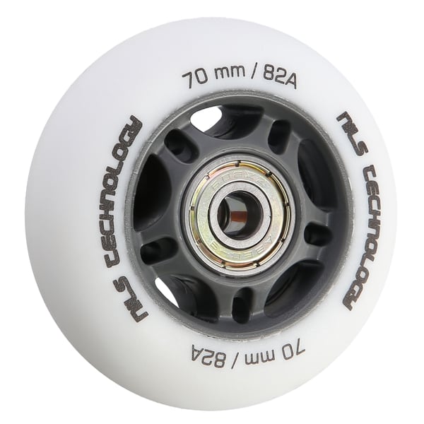 PU 70x24 82A vit mattfinish (4 st.) + ABEC-9 (8 st.) NILS EXTREME-set