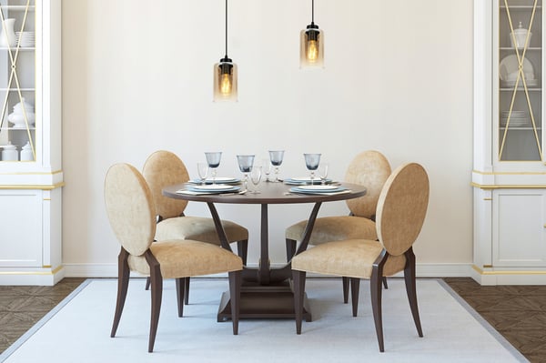 MODERNE ELEGANT HÆNGELAMPE MED GLASSKÆRM