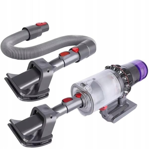 Rosfix GroomSet Pro V7/V8/V10/V11 - Sæt med kæmmebørste + fleksibel slange 160 cm + adapter | Til fjernelse af hunde- og kattehår | Kliksystem | Justerbare nåle