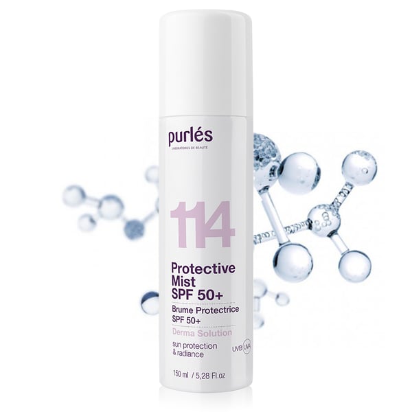 Purles 114 beskyttende mist med SPF 50+ filter