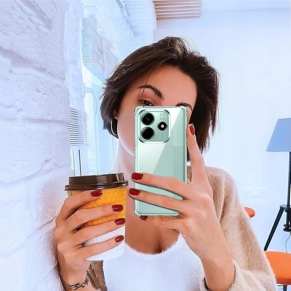 Förstärkt stötskyddande skal för Xiaomi Redmi Note 14 4G och 2x härdat glas