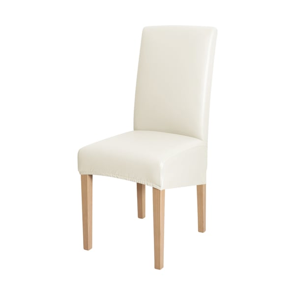Päällinen L-tuolille, selkänojan korkeus 50-70 cm, valmistettu kermanvärisestä ekonahasta