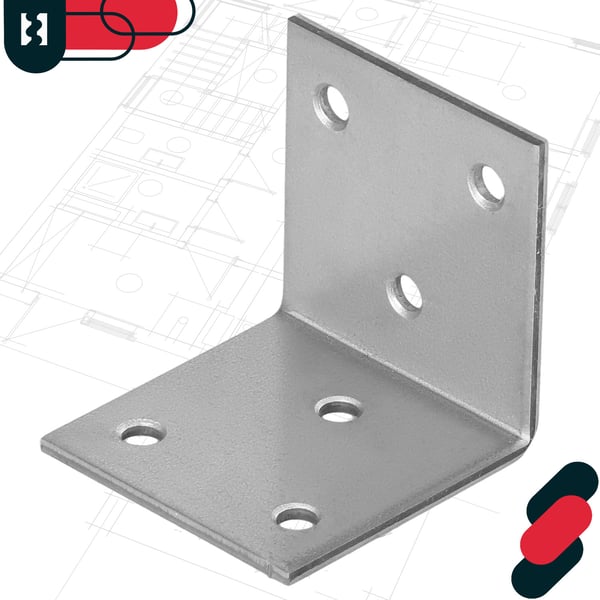 Kotarbau® Kirvesmiehen kulmaliitin ruostumatonta terästä sinkitty 40 x 40 x 40 mm 25 kpl:n sarja
