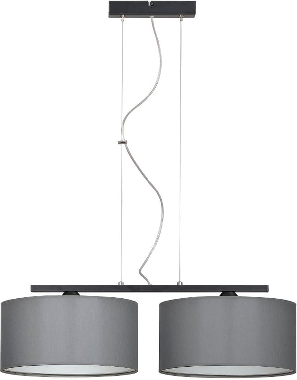 Moderne hængelampe, stofskærm, 2x60W LED