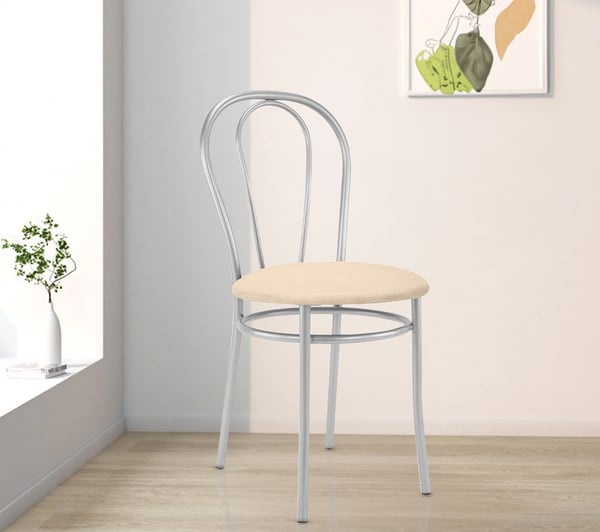 Kermanvärinen samettinen pyöreän tuolin istuinpäällinen
