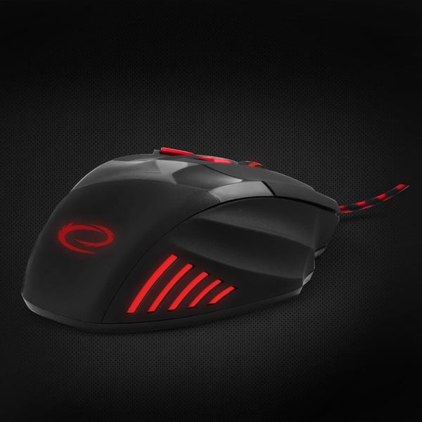 Esperanza MX201 Wolf Optical Gaming 7D USB Kablet Mus Sort og Rød