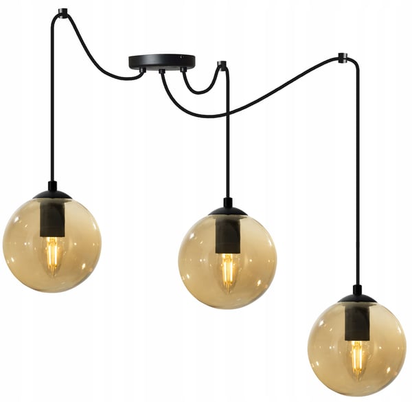 LED-TAKLAMPA MED GLASBOLL MED SPIDER