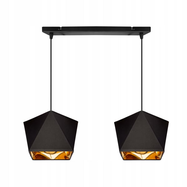 Diamantgylden LED-loftlampe i midten