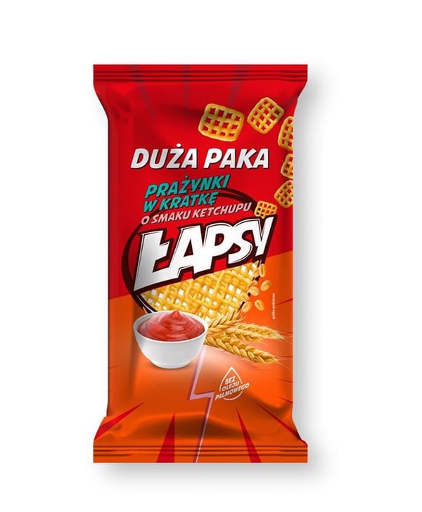 Łapsy rapeakuoriset ketsuppimakuiset pähkinät 110 g Łapsy rapeakuoriset ketsuppimakuiset pähkinät 110 g