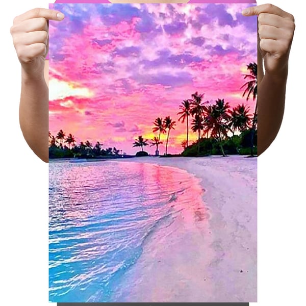 Ob_L_153 Diamantmålning 30x40 - Natur, Strand