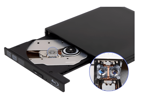 Ekstern Blu-ray DVD-enhed 4K 3D USB 3.0 BD/CD/DVD til Windows/Mac OS/Linux
