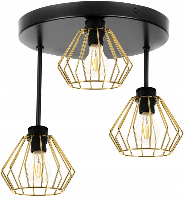 Lofthængende lampe med guld lysekrone i loftet Druciak