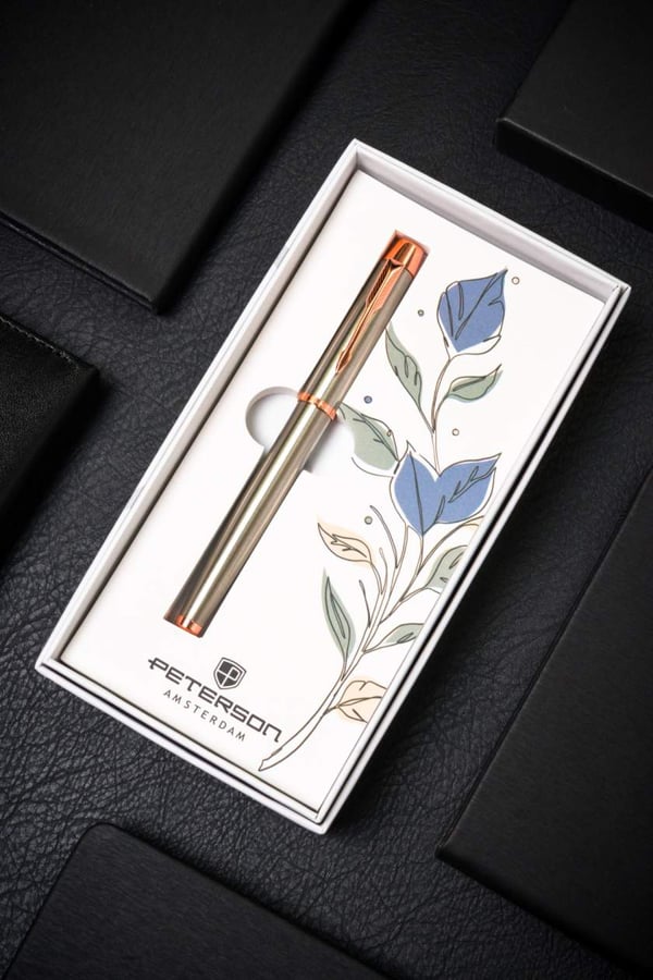 Pen i æske PTN 222-GB-8617 Sølv-R.Guld