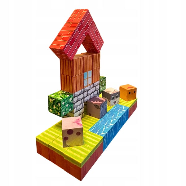Minecraft pædagogisk magnetisk blokke sæt 46 dele med figur