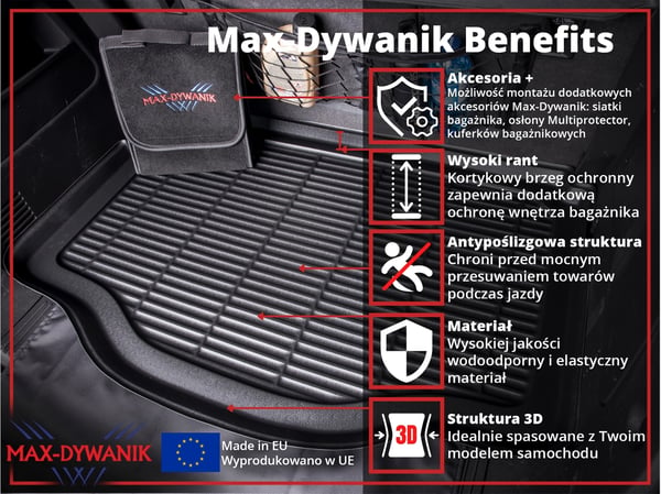 Tavaratilan MAX-matto 910202 (9-12074) - BMW 1 F20 Hatchback 2011-2019