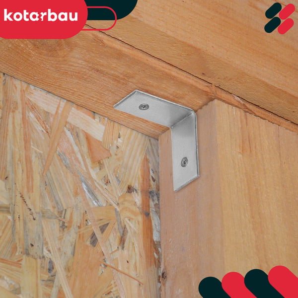 Kotarbau® Kirvesmiehen kulmaliitin ruostumatonta terästä sinkittyä 30 x 30 x 15 mm 100 kpl:n sarja