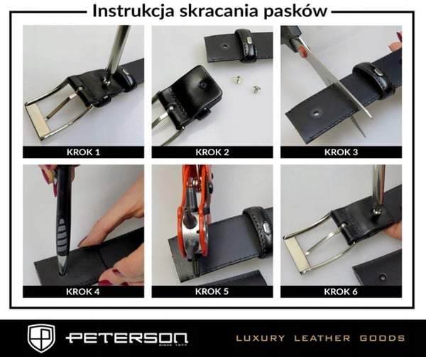 Herrbälte i läder PTN PM-14-125-SPL-6912 Svart