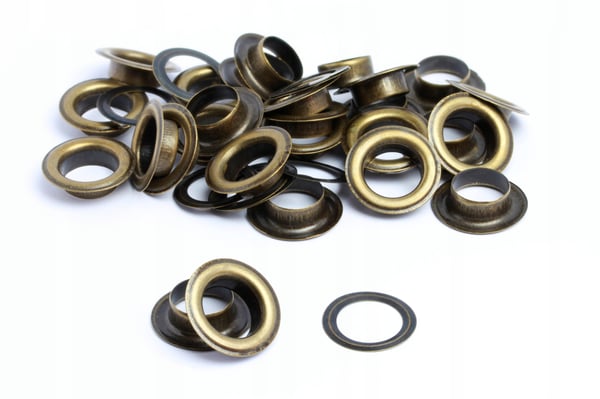 Öljetter i rostfritt stål 14 mm 50 set antika