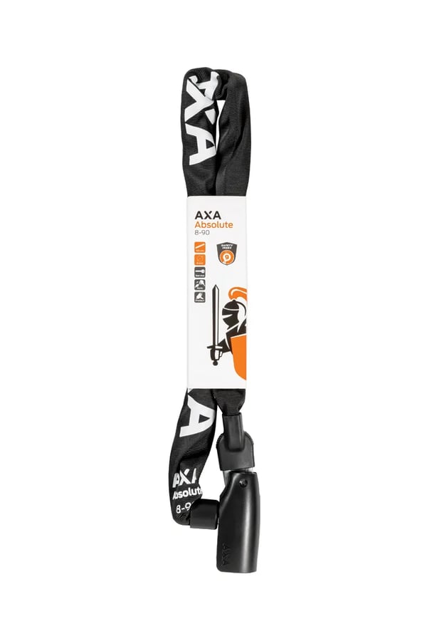 AXA Cykellås AXA Absolute Kæde Cykellås 90 cm / 8 mm