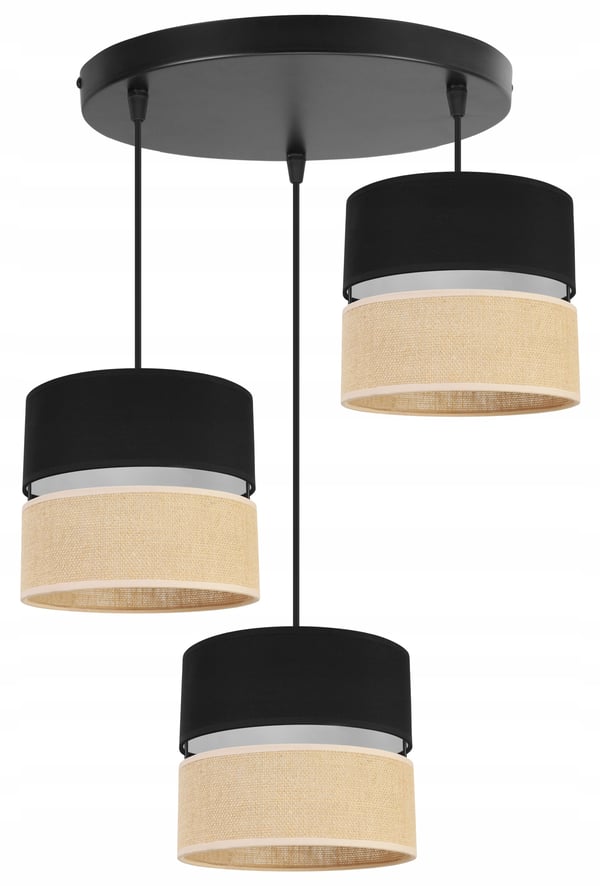 HÆNGELAMPE, LOFTKRONE, LAMPESKÆRM 20 CM, SORT