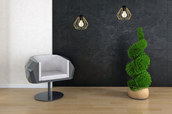 Lofthængende lampe med gylden LED-loftlampe