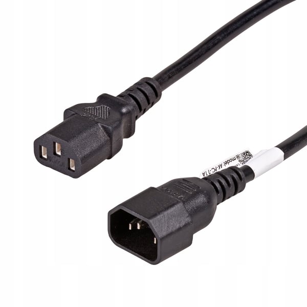 Akyga AK-PC-11A IEC C13/C14 Forlængerkabel til strømforsyning 250V/50Hz 10A 5 m Sort