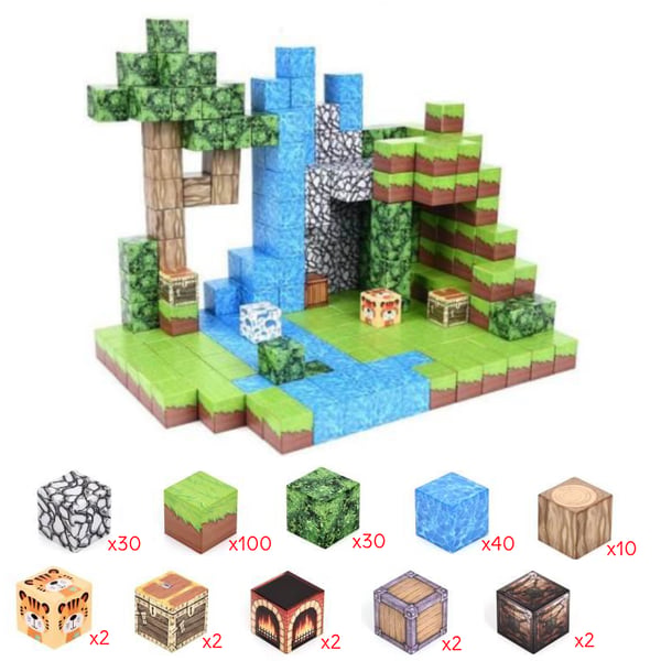 Minecraft Magneettiset Kuutiot 220 kpl.
