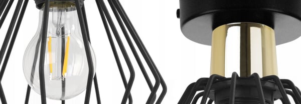 LOFTSLAMPE, VÆGLAMPE, METALLAMPE, TRÅD, LED