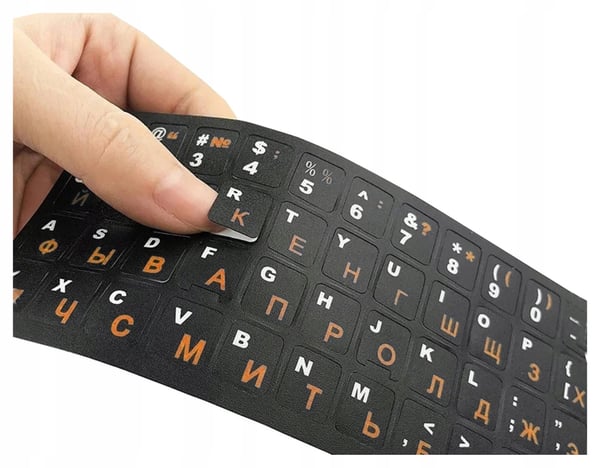 Tarrat Kannettavan tietokoneen näppäimistötarrat PC 13x13 kyrillinen ja QWERTY