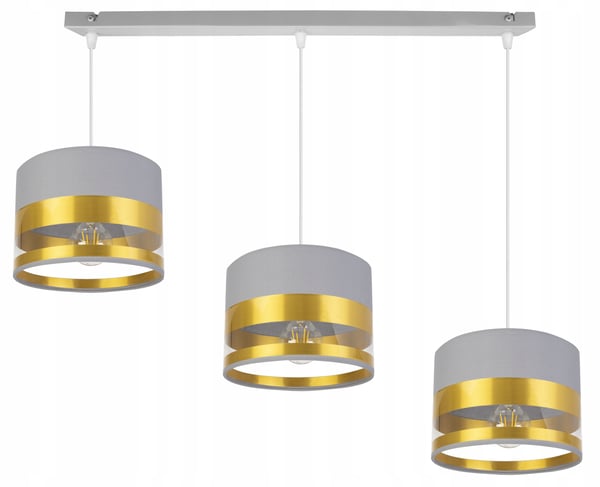 MODERNE LOFTHÆNGELAMPE, GYLDEN LAMPESKÆRM, LED