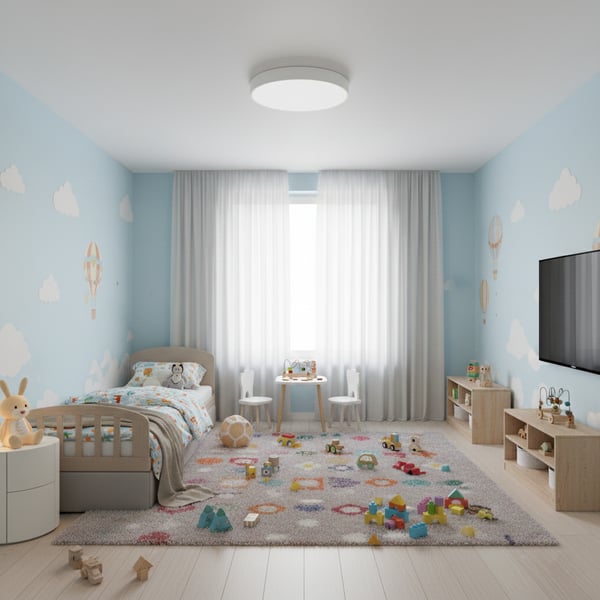 Loftlampe til påbygning, rund, flimrfri, kold hvid, varm hvid, LED