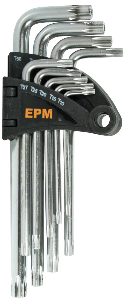 9-osainen keskikokoinen Torx-avainsarja, tyyppi L, T10-T50 - E-400-2660
