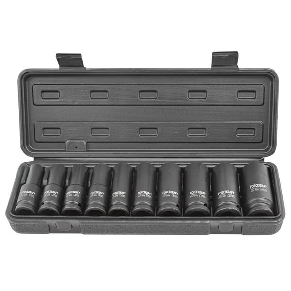 1/2" 10-24 mm langt slagtopnøglesæt