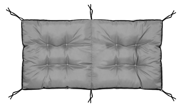 Havepude til stol med høj side og piping 50x50x50 cm mørkegrå