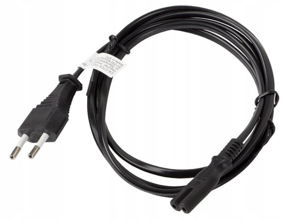Lanberg CEE 7/16 -> IEC 320 C7 euro (radio) strömkabel 1,8m VDE svart