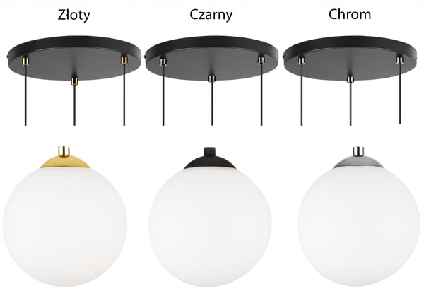 Hængende loftlampe, plafon, kugle, gylden krom, LED