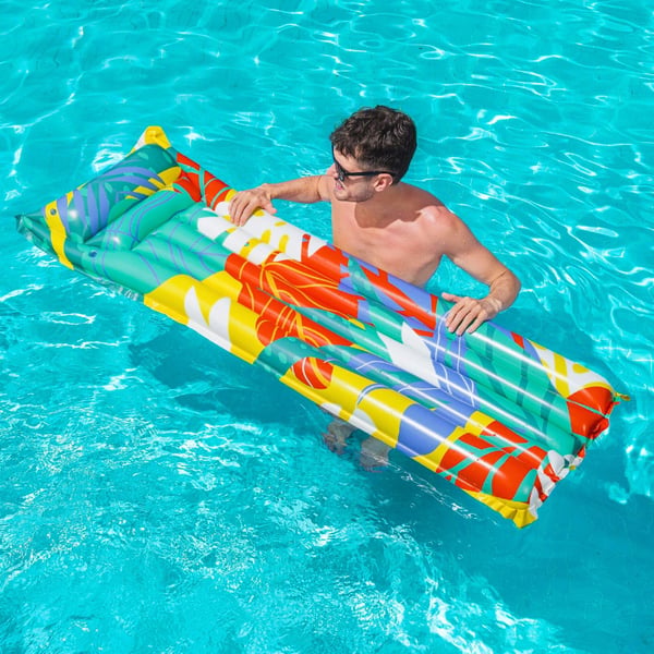 Oppustelig madras over vandet til svømning, liggestol 183x69 cm til stranden, sommer, bestway