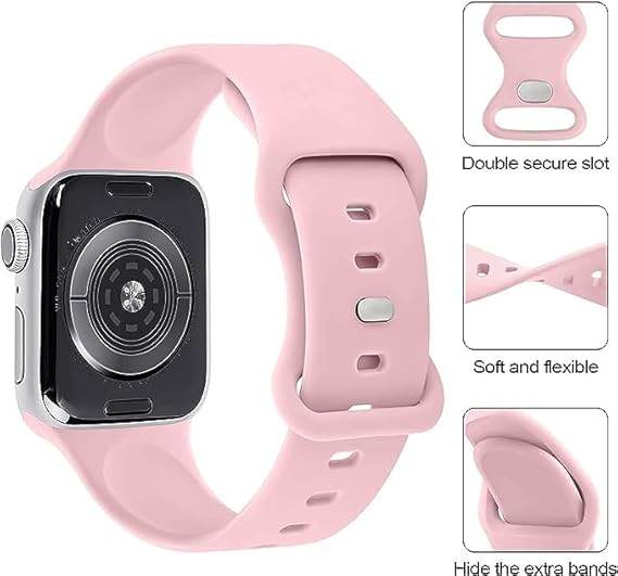 Apple Watch -ranneke 42/44/45/49 SE/9/8/7/6/5/4/3/2 eri väriä 3 kpl