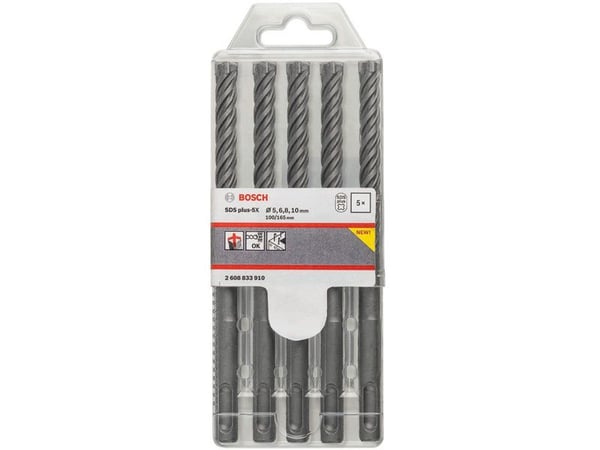 SDS PLUS-5X S HAMMERSÆT 5*50/6*50/6/8/10*100MM - B 2608833910 SDS PLUS-5X S HAMMERSÆT 5*50/6*50/6/8/10*100MM - B 2608833910