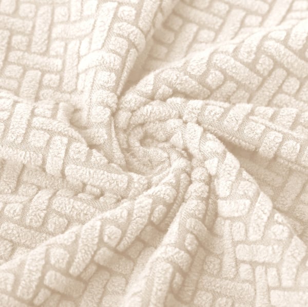 Tuolinpäällinen, luonnonvalkoinen, joustava jacquard-kangas [10-Z1-EC]