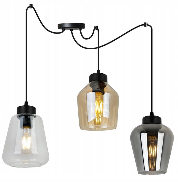 MODERNE ELEGANT HÆNGELAMPE MED GLASSKÆRM