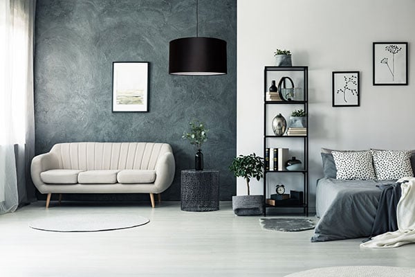 Riippuvalaisimen varjostin moderni kangas 35 cm LED